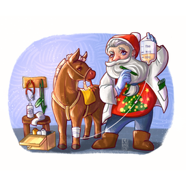 Иллюстрация «Профессия Деда Мороза вне Нового Года»