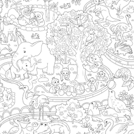 раскраска Зоопарк. для Росмэн