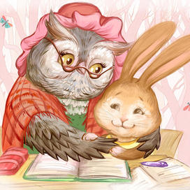 "Тетушка Совулия и Шэтси" - иллюстрация к книге "Летауший заяц"