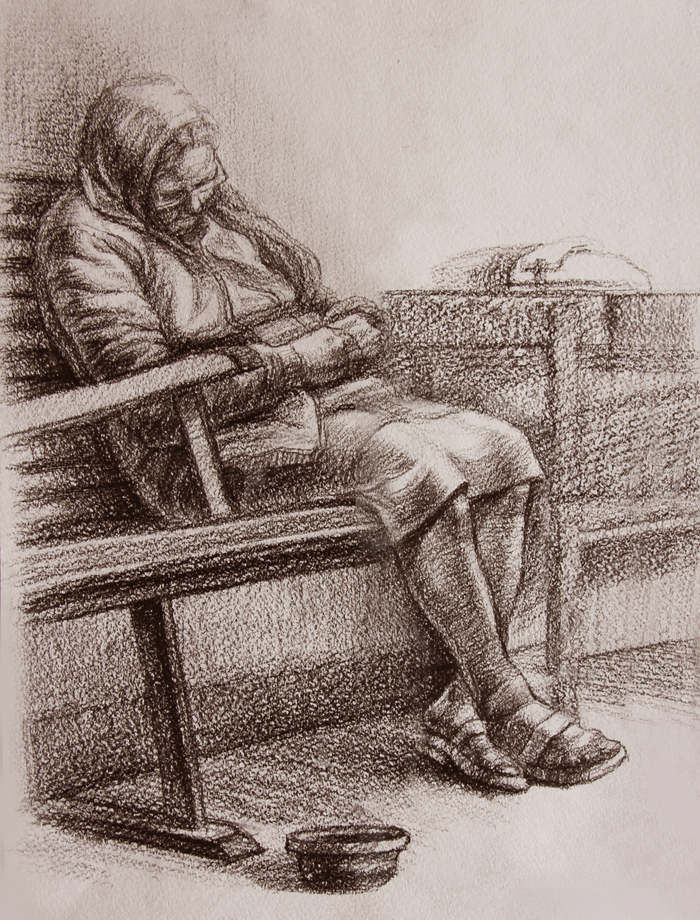 Спящая старушка