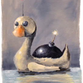 Этюд маслом "Бумбот"