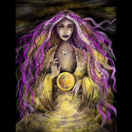 Серия иллюстраций "Moon Girl"