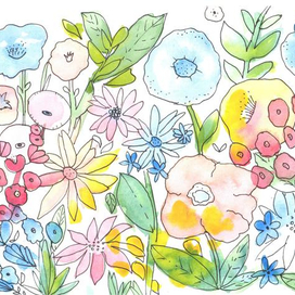 Акварельные цветы