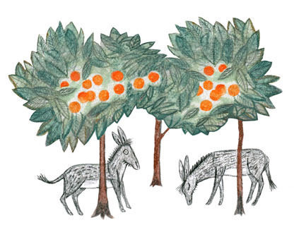 Иллюстрация к сказке Анны Никольской "Человек-Мандарин"