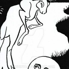 Колобок в стиле Обри Бердслея