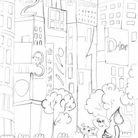 Рисунок в контуре