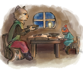 кот и мышка