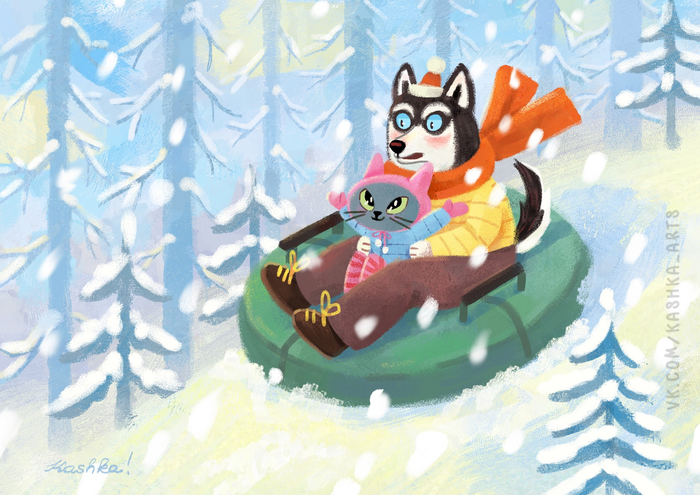 На ватрушке