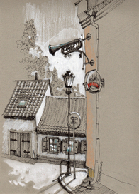 Старая улочка Ольштына.