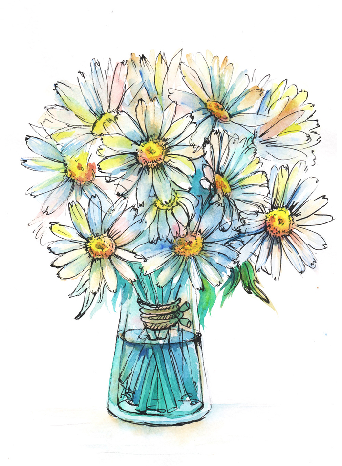 Букет ромашек