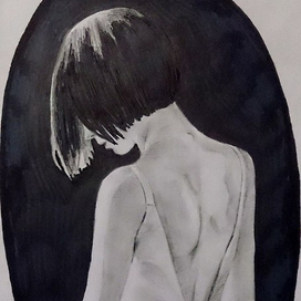 Портрет девушки со спины