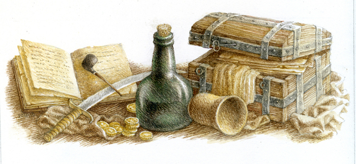 Р.Л.Стивенсон "Остров сокровищ" Издательство "MIKKO" Шмуцтитул 1