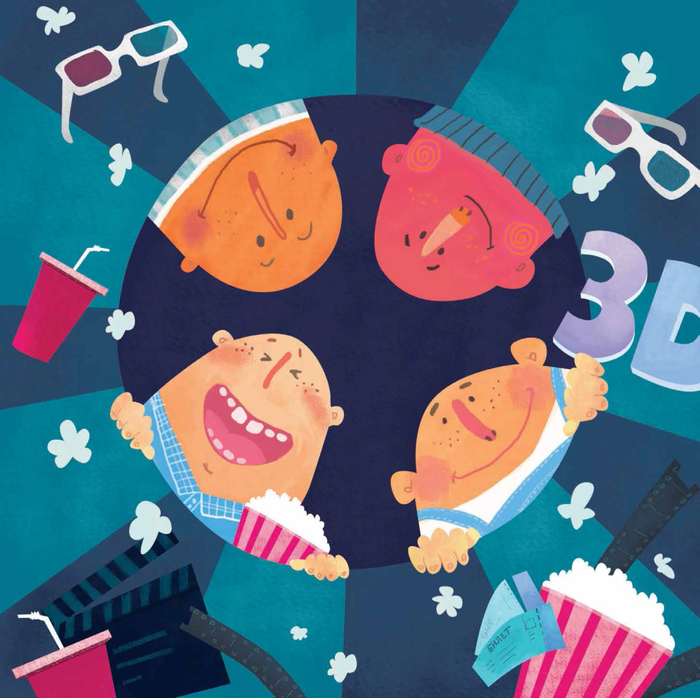 серия иллюстрация для сети кинотеатров "Монитор"