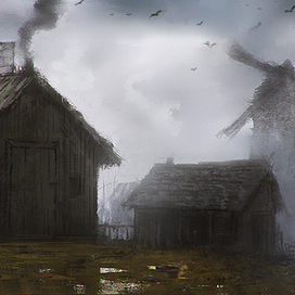 Speed art "Old village'