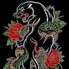 пантера змей