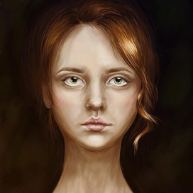 Портрет зеленоглазой девушки