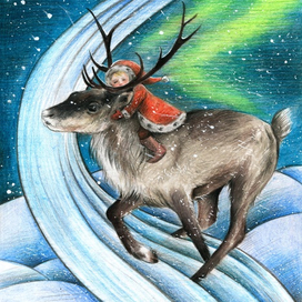 Снежная королева (Герда на олене)