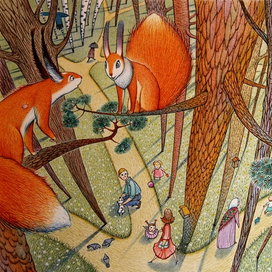 В парке, среди деревьев... 