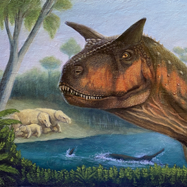 Иллюстрация "Прогулки с динозаврами"