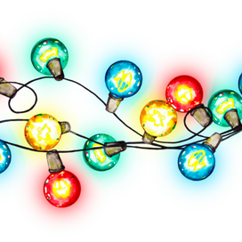 Colored retro garland Seamless border