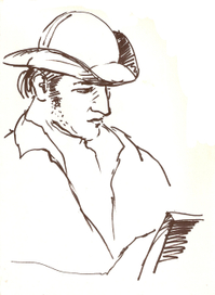 набросок маркером