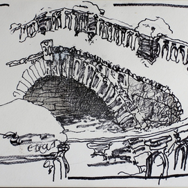 Снег в Питере (Каменный мост)