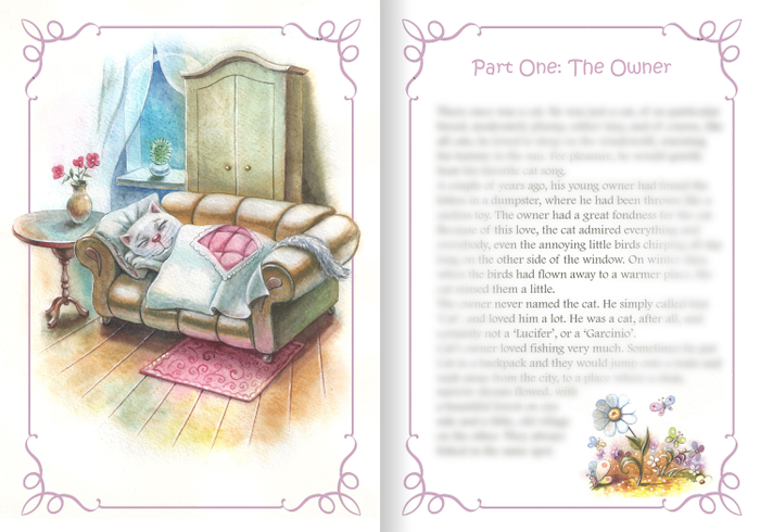 Illustration for "There once was a cat"