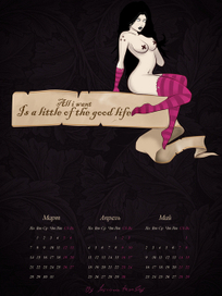 Pin Up календарь, весна 2011г