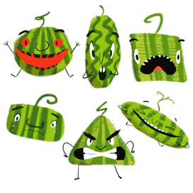 Арбузные персонажи 