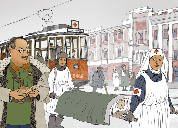 1941 год. К концу года в Омске создано 28 госпиталей. Курировал работу местных врачей Николай Бурденко.
