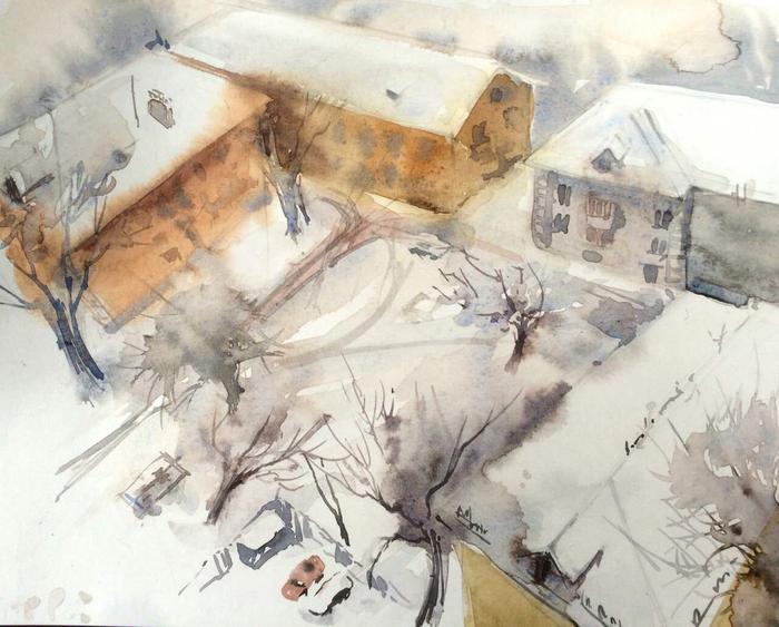 Вид из окна в детской 