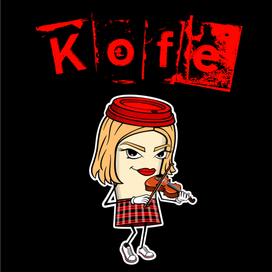 Лого-персонаж для музыкальной группы KOFE