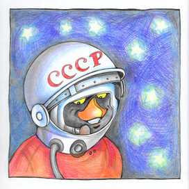 Пингвин-космонавт
