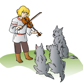 "Музыка-чарадзей" - iлюстрацыя да беларускай казкi