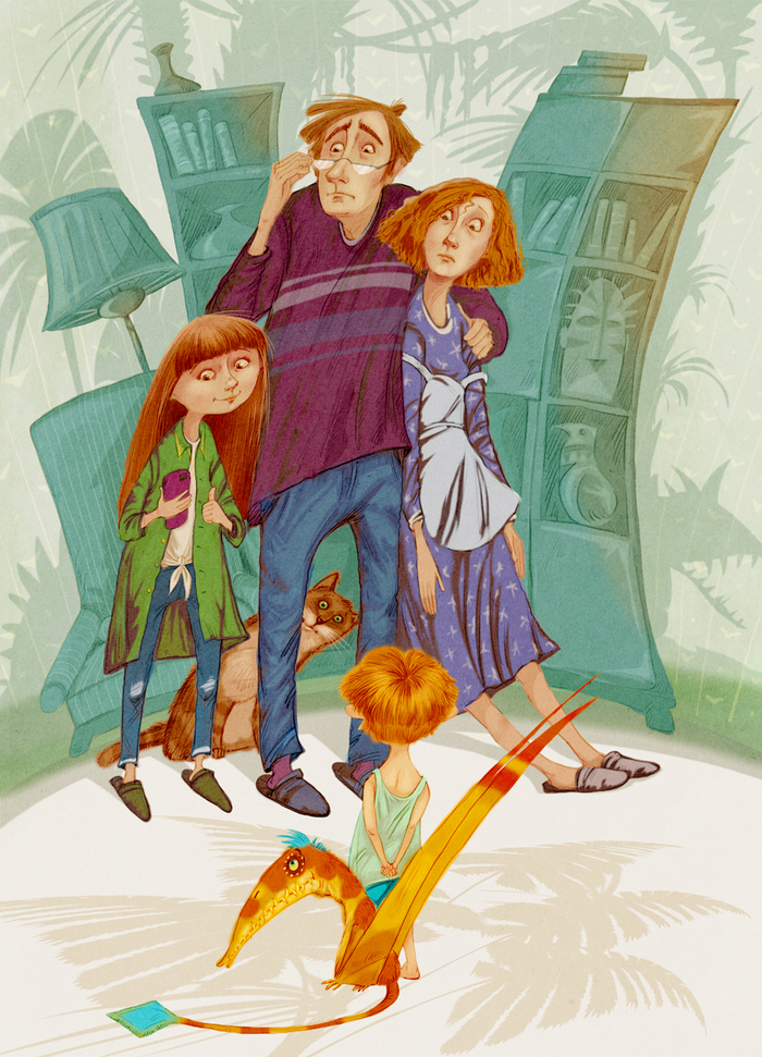 иллюстрация к книжке "Друг из Мезозоя" 