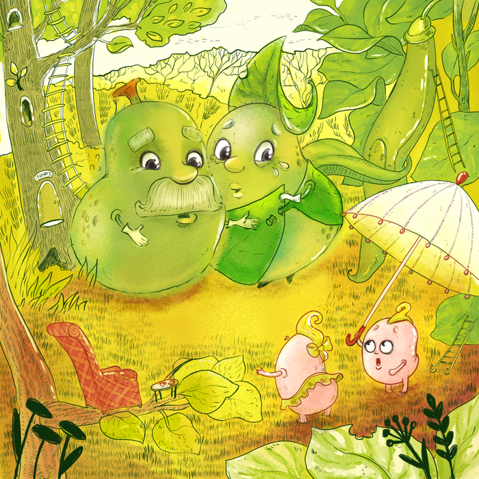 Диалог двух груш и фасоли