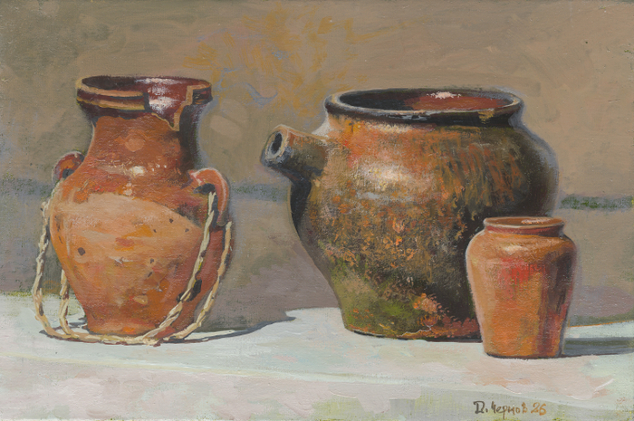 Натюрморт с керамикой вырковского промысла Музейная инсталляция 