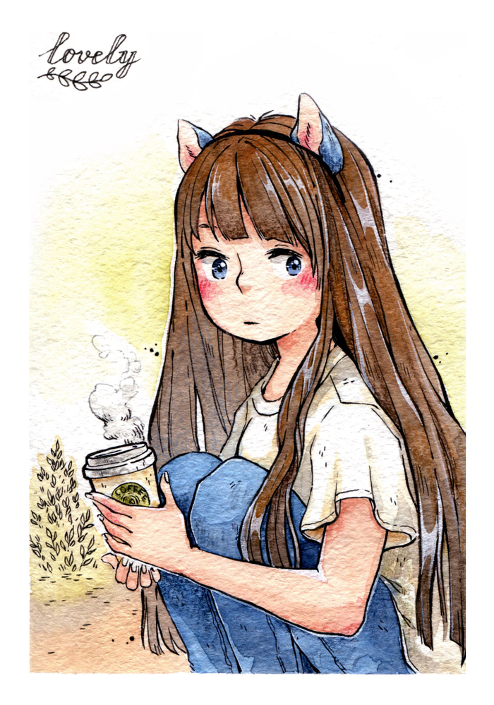 Девчулька с кофе