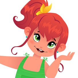 векторный персонаж. девочка