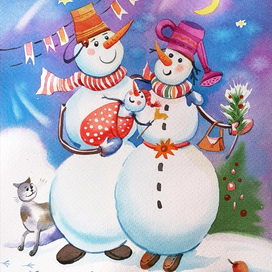 "Снеговичок народился!!!"