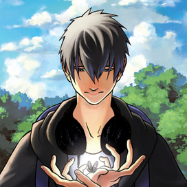 Обложка манги "Серая бабочка"