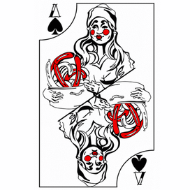 Колода карт "Красный клоун, белый клоун"