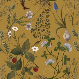 Паттерн бесшовный «ботаника»