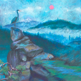 Разворот детской книги "Песнь Растущей Луны"