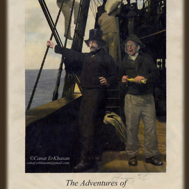 Иллюстрация к книге "Приключения бригадира Жерара" Артур Конан Дойл.