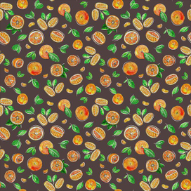 Принт апельсины