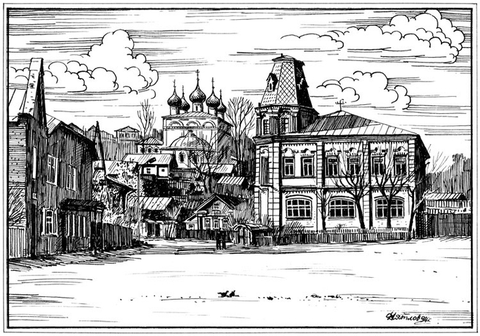 Юрьевец. Вид на дом купца Флягина