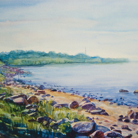 На берегу Финского залива. Петергоф