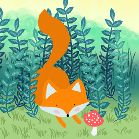 зарисовка на тему лисят :)