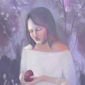 Портрет девушки на Пасху